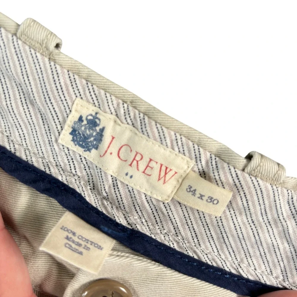 J.Crew Chino Pants‎ Mens 34x28.5 Beige Straight Normcore Preppy